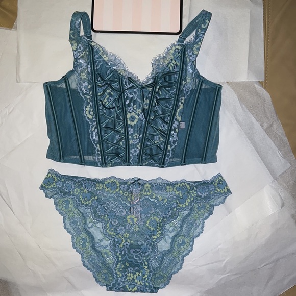 (L) 2pcs Victoria’s Secret Dream Angels Collection Set Corset & Cheeky Panty - Picture 5 of 17